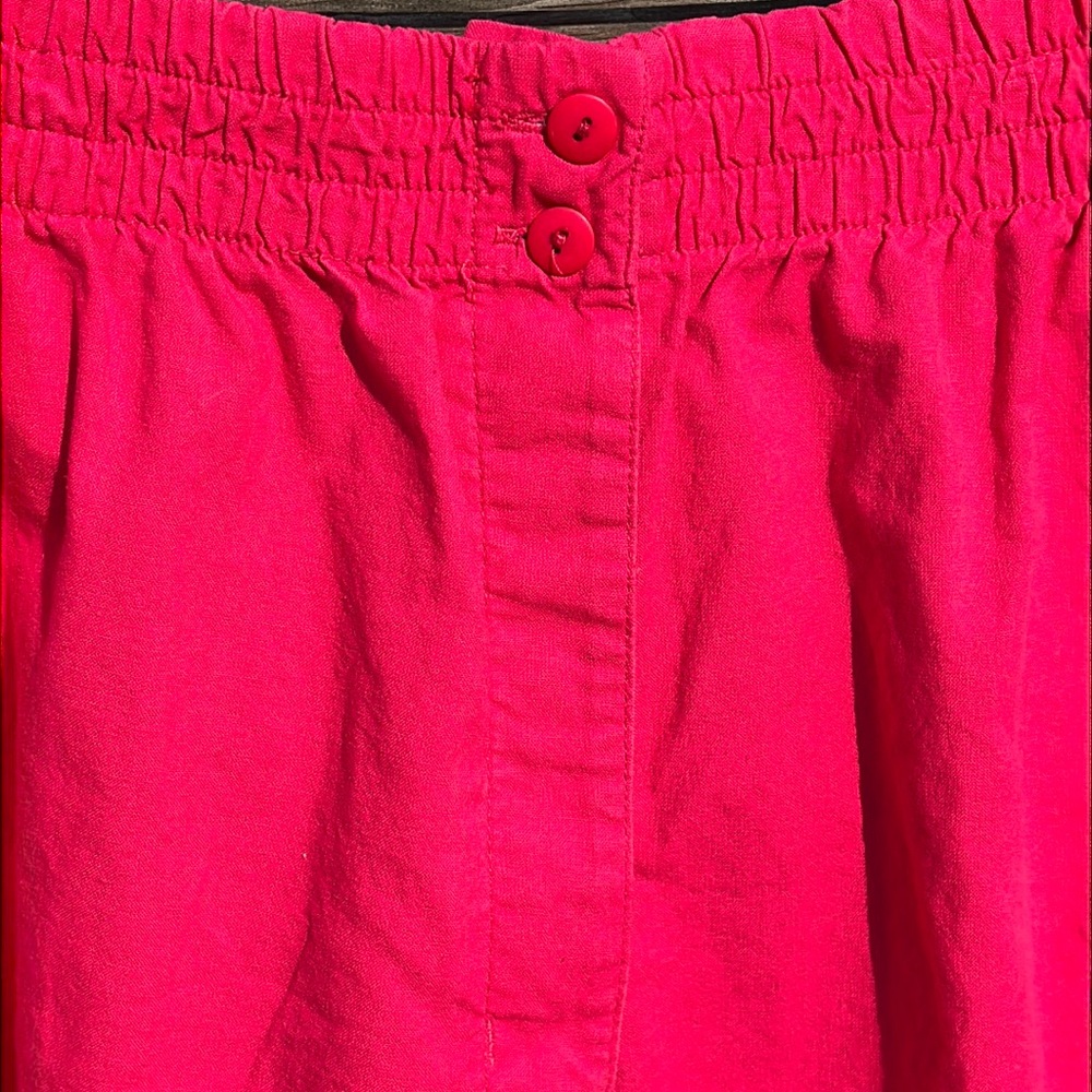 Woolrich Women Vintage Elastic-Waist High-Waist Button-fly Shorts, Magenta |L - Picture 4 of 11